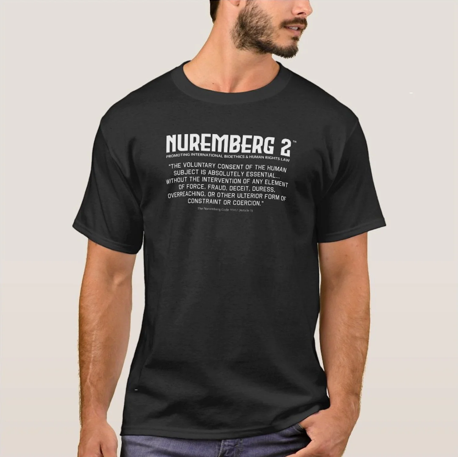 The Nuremberg Code 1947 Article 1 "The voluntary consent of the human subject is absolutely essential. This means that the person involved should have legal capacity to give consent; should be so situated as to be able to exercise free power of choice, without the intervention of any element of force, fraud, deceit, duress, overreaching, or other ulterior form of constraint or coercion" The Nuremberg Code 1947 Article 1