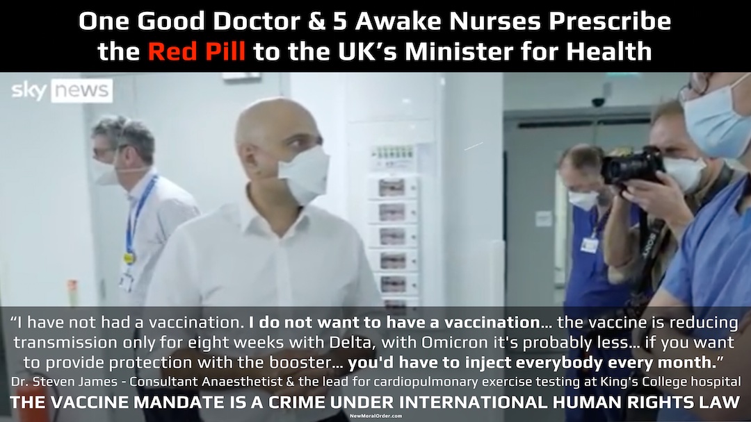 "I have not had a vaccination. I do not want to have a vaccination… the vaccine is reducing transmission only for eight weeks with Delta, with Omicron it's probably less… if you want to provide protection with the booster… you'd have to inject everybody every month." - Dr. Steven James - Consultant Anaesthetist & the lead for cardiopulmonary exercise testing at King's College hospital, London.