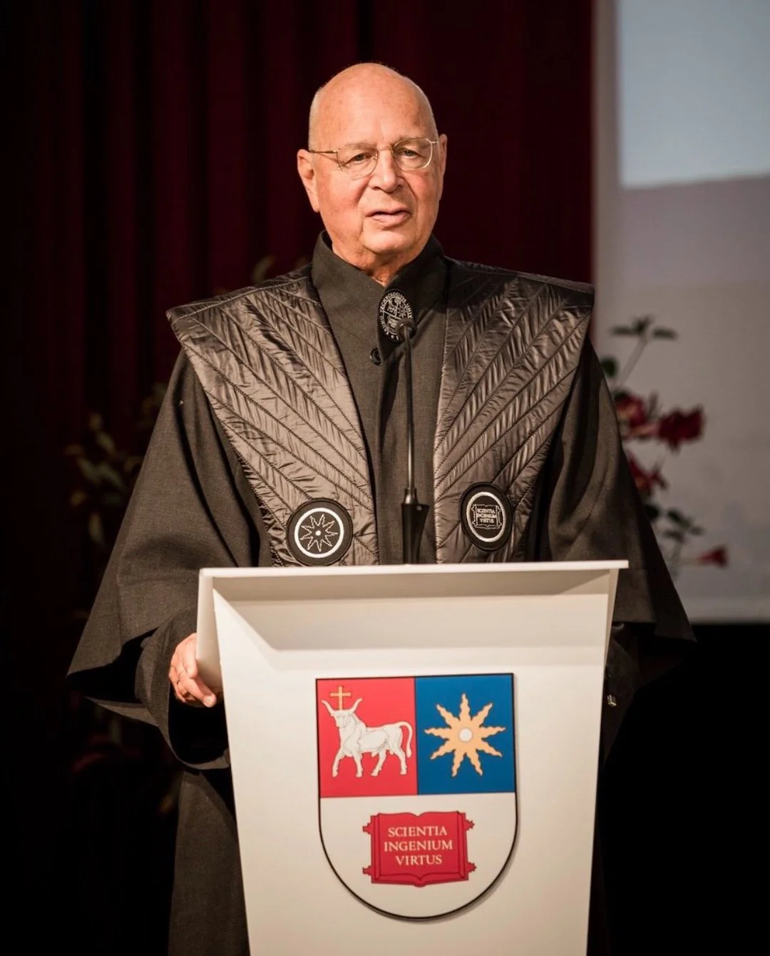 Klaus Schwab, founder and chairman of the World Economic Forum (WEF) since 1971, transhumanist (eugenicist), top-level globalist agent and political lobbyist for the destruction of all nation states and their replacement with a non-democratic world government.