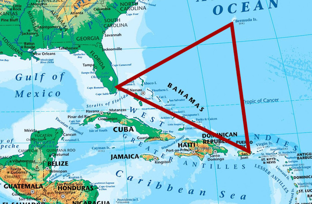 The Bermuda Triangle - the expected final destination of the current shifting of the magnetic North pole.