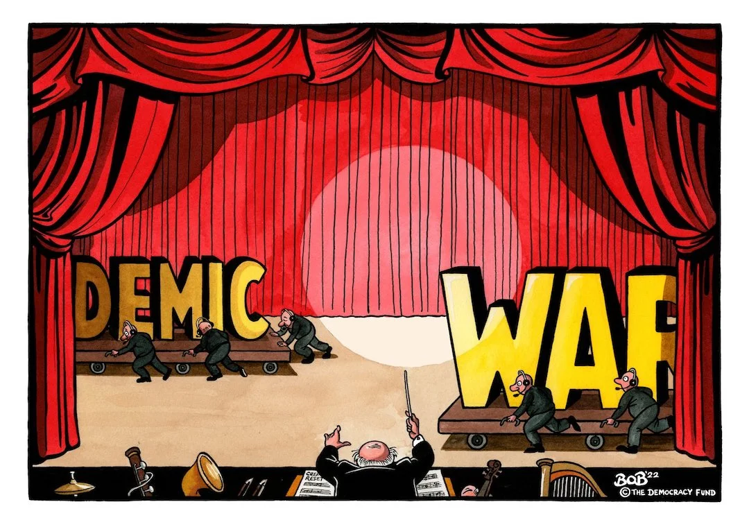 'World Stage' cartoon artwork by Bob Moran [bobmoran.co.uk]