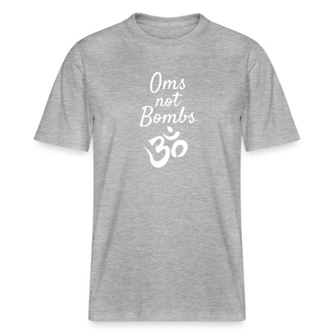 Oms Not Bombs™ Text Logo (White) Stanley:Stella Unisex Organic T-Shirt SPARKER - UK Store