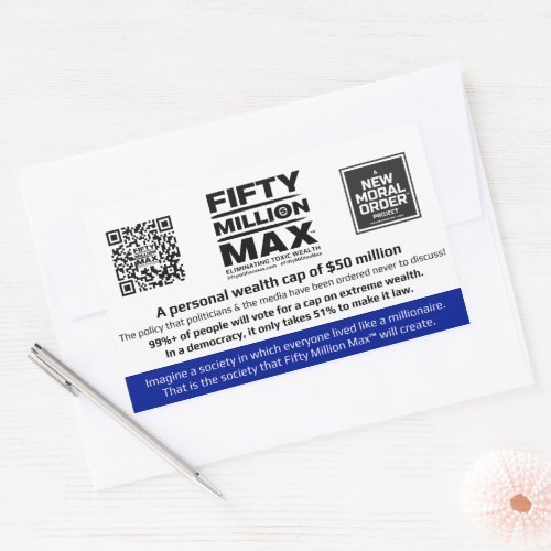 Fifty Million Max™ Rectangular Stickers 2 (Set of 4)