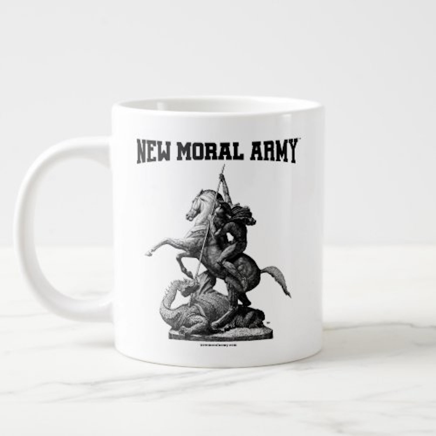 New Moral Army™ St. George & Dragon Logo Giant Coffee Mug at Zazzle.