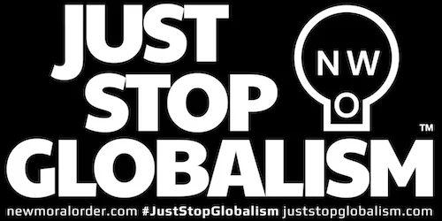 JUST STOP GLOBALISM™ Classic Logo (White) JUST STOP GLOBALISM™ Classic Logo (White).
